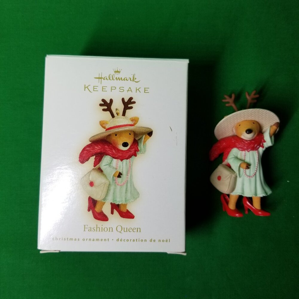 Hallmark Keepsake 2009 Fashion Queen Reindeer Ornament Vintage